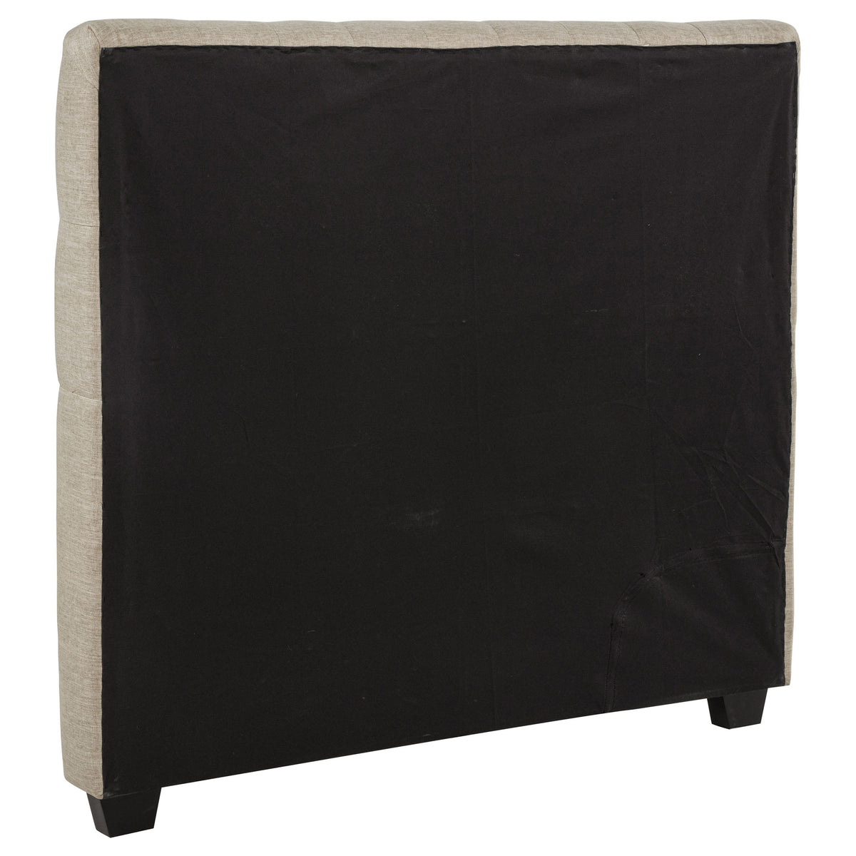 Chloe Button-Tufted Upholstered Bed or Headboard - Tall Oatmeal Fabric Headboard, Full to California King – view 18