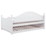 Julie Ann Twin Daybed with Trundle - Curved Back & Crystal-Style Knobs in White – view 11