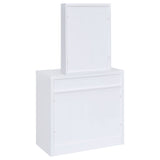 Harvey Vanity Set with Sliding Jewelry Mirror & Lift-Top Storage Stool - White – view 8
