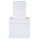 Harvey Vanity Set with Sliding Jewelry Mirror & Lift-Top Storage Stool - White – view 9