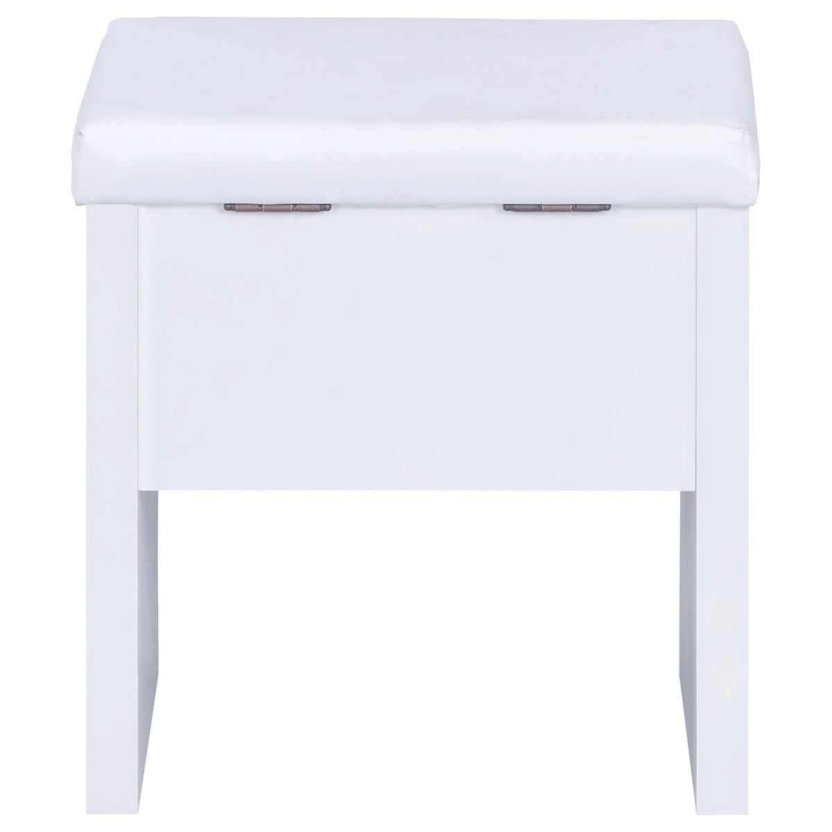 Harvey Vanity Set with Sliding Jewelry Mirror & Lift-Top Storage Stool - White – view 17