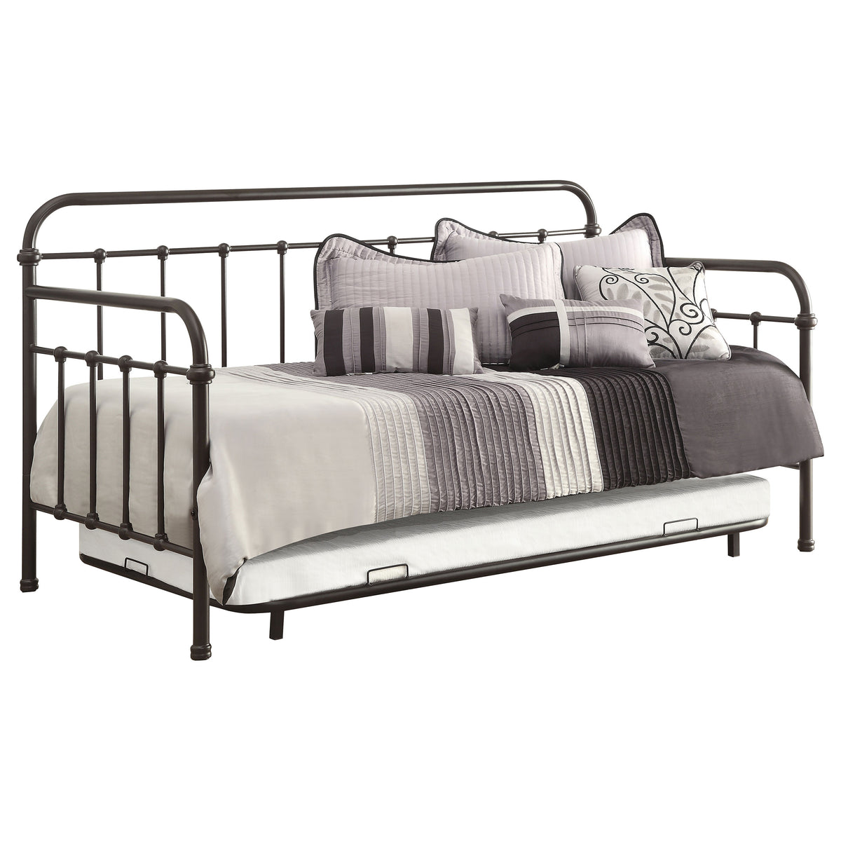 Livingston Metal Spindle Bed & Daybed with Trundle - Twin Daybed with Trundle