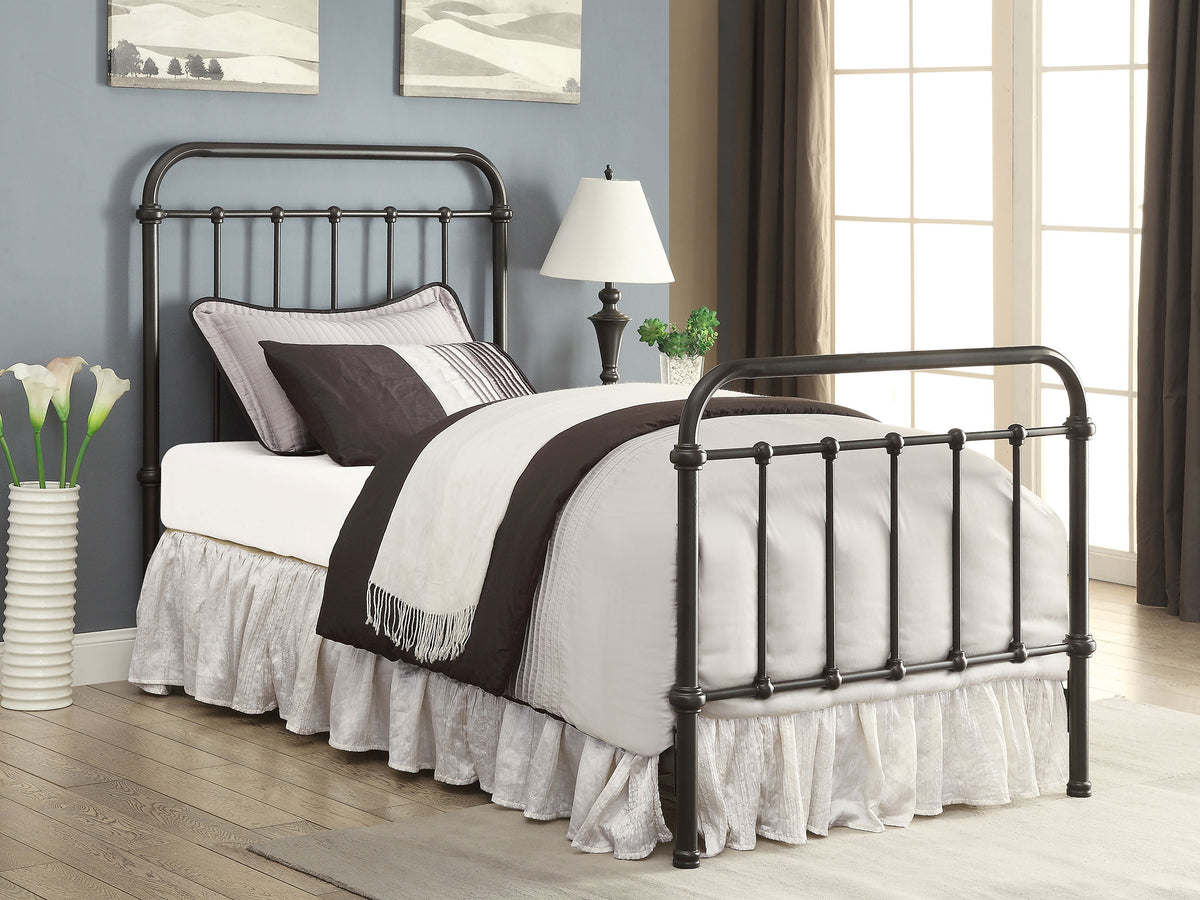 Livingston Metal Spindle Bed & Daybed with Trundle - Farmhouse Dark Bronze, Twin to Eastern King – view 1