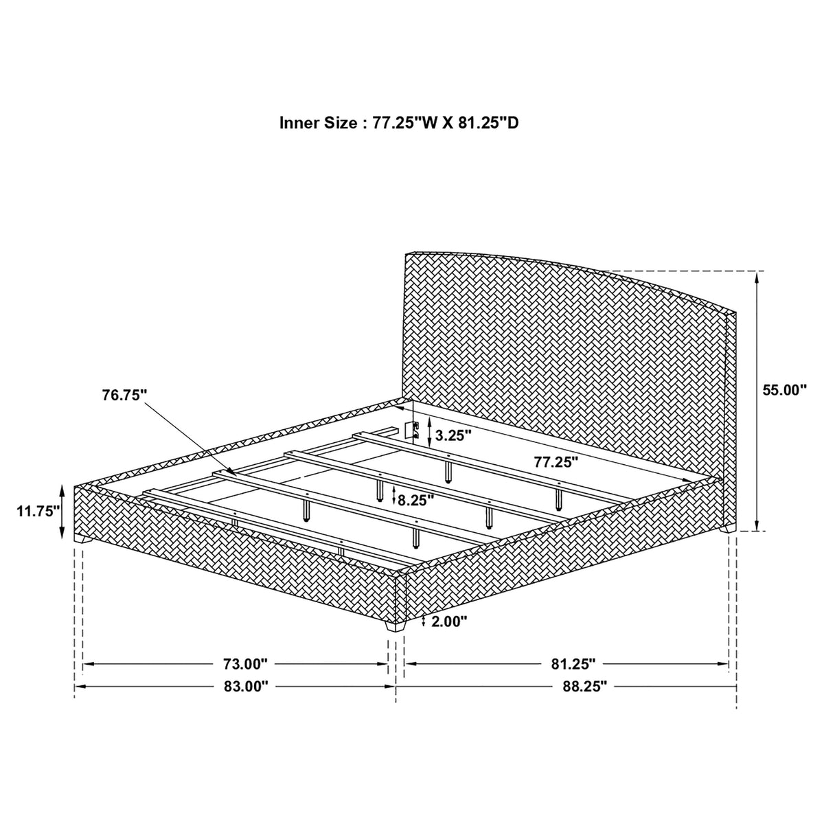Laughton Hand-Woven Banana Leaf Panel Bed, Headboard & Storage Bench - Coastal Amber with Mahogany, Queen to Cal King
