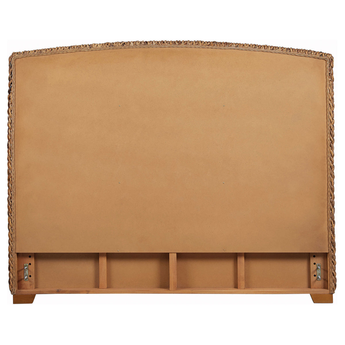 Laughton Hand-Woven Banana Leaf Panel Bed, Headboard & Storage Bench - Coastal Amber with Mahogany, Queen to Cal King – view 15