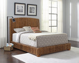 Laughton Hand-Woven Banana Leaf Panel Bed, Headboard & Storage Bench - Coastal Amber with Mahogany, Queen to Cal King – view 12