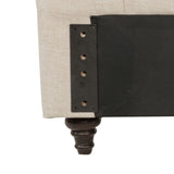 Devon Chesterfield Upholstered Panel Bed or Headboard - Button Tufted Beige with Nailhead Trim, Full to California King – view 20