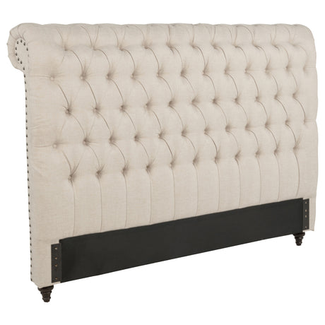 Devon Chesterfield Upholstered Panel Bed or Headboard - Queen
