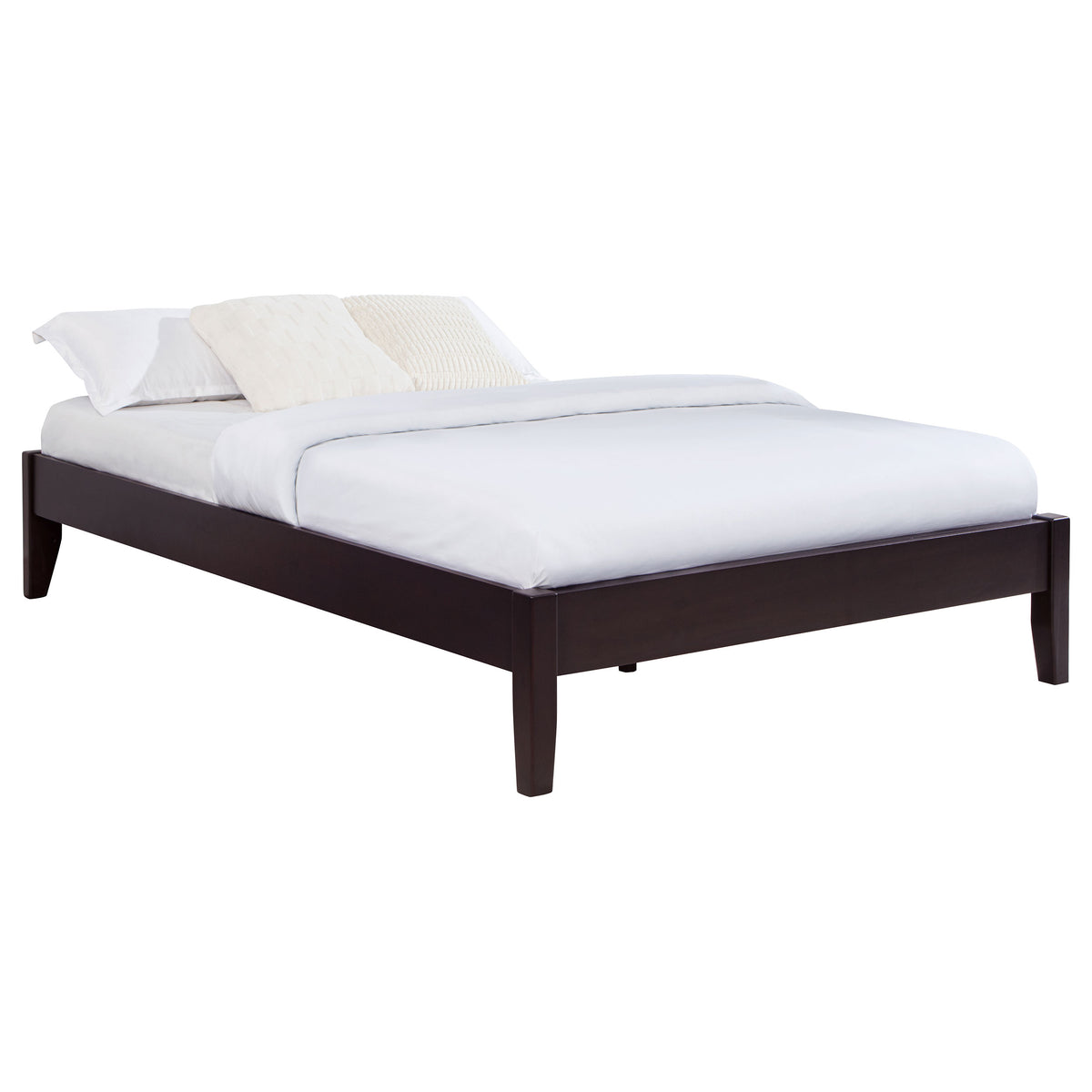 Hounslow Universal Platform Bed Frame - Fully Slatted, No Foundation Needed in Cappuccino, Twin to California King – view 13