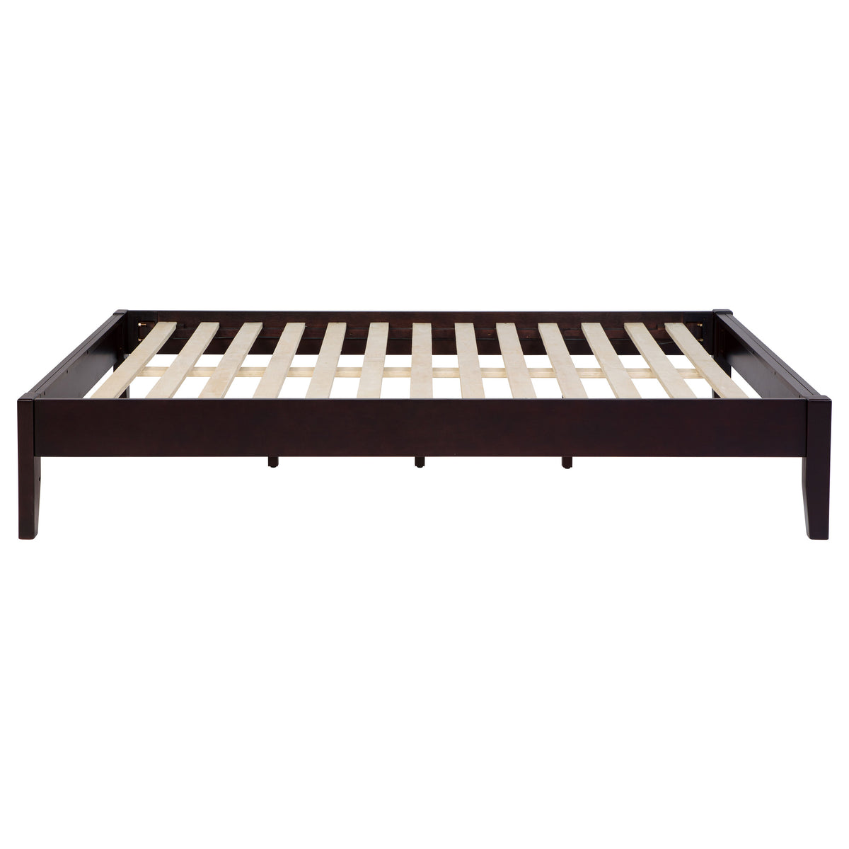 Hounslow Universal Platform Bed Frame - Fully Slatted, No Foundation Needed in Cappuccino, Twin to California King – view 16