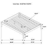 Hounslow Universal Platform Bed Frame - Fully Slatted, No Foundation Needed in Cappuccino, Twin to California King – view 18