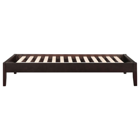 Hounslow Universal Platform Bed Frame - Fully Slatted, No Foundation Needed in Cappuccino, Twin to California King – view 9