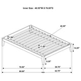 Hounslow Universal Platform Bed Frame - Fully Slatted, No Foundation Needed in Cappuccino, Twin to California King – view 11