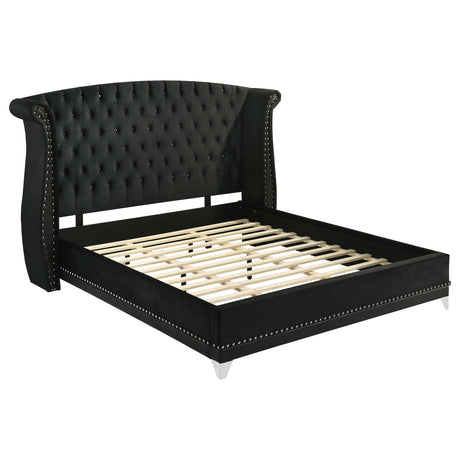Barzini Upholstered Wingback Bed - California King Bed
