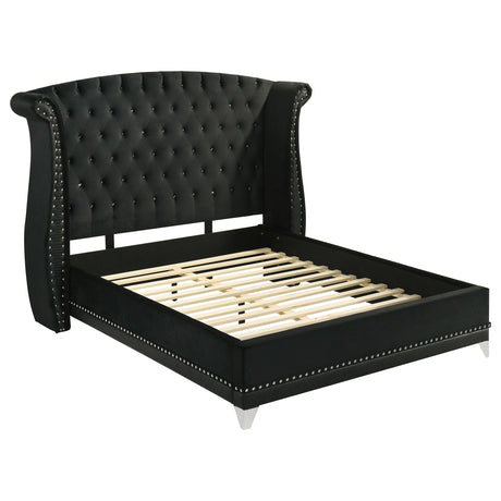 Barzini Upholstered Wingback Bed - Queen Bed