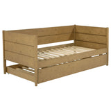 Calinda Twin Panel Daybed with Trundle - Rustic Natural Pine Finish – view 4