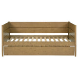 Calinda Twin Panel Daybed with Trundle - Rustic Natural Pine Finish – view 5