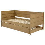 Calinda Twin Panel Daybed with Trundle - Rustic Natural Pine Finish – view 6