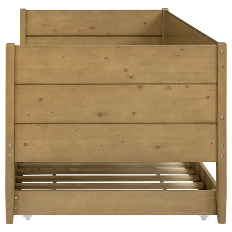 Calinda Twin Panel Daybed with Trundle - Rustic Natural Pine Finish – view 7