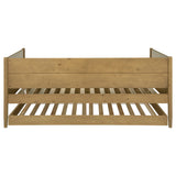 Calinda Twin Panel Daybed with Trundle - Rustic Natural Pine Finish – view 10