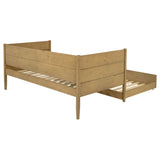Calinda Twin Panel Daybed with Trundle - Rustic Natural Pine Finish – view 11
