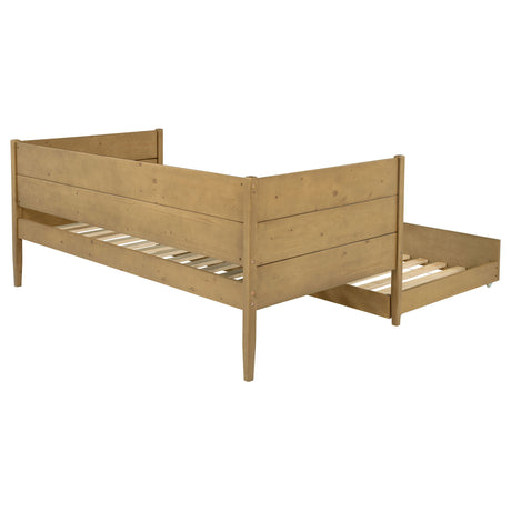 Calinda Twin Panel Daybed with Trundle - Rustic Natural Pine Finish – view 11