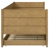 Calinda Twin Panel Daybed with Trundle - Rustic Natural Pine Finish – view 13