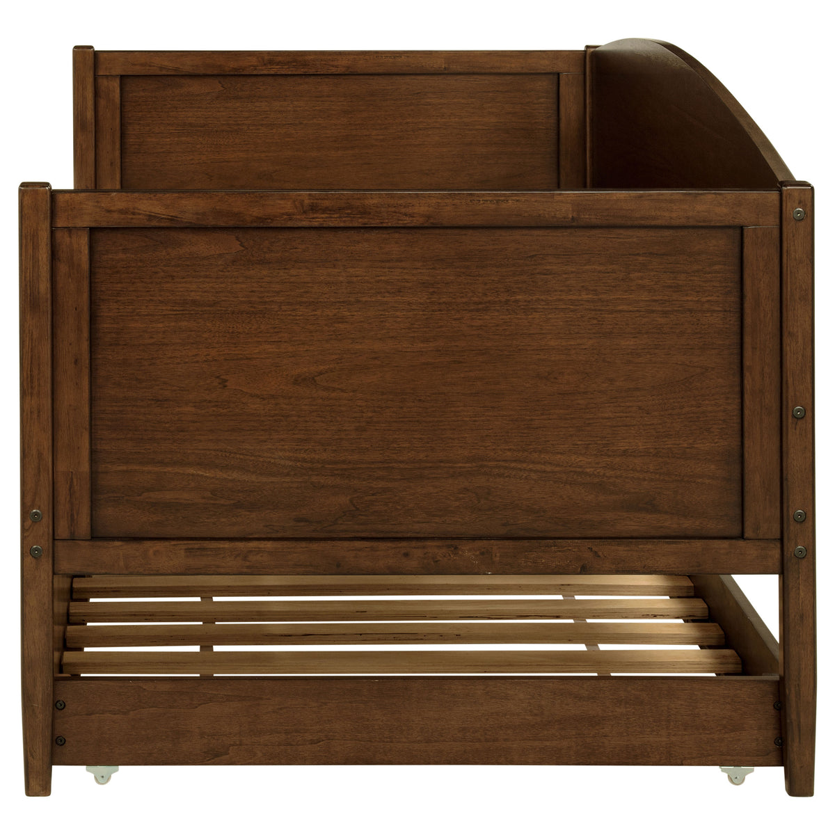 Bozeman Twin Daybed with Trundle - Camelback Silhouette in Medium Walnut Wood – view 7