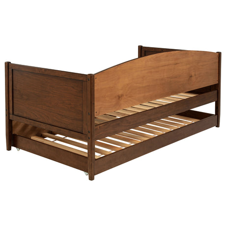 Bozeman Twin Daybed with Trundle - Camelback Silhouette in Medium Walnut Wood – view 8