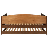 Bozeman Twin Daybed with Trundle - Camelback Silhouette in Medium Walnut Wood – view 10