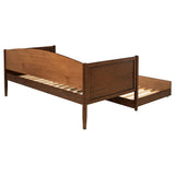 Bozeman Twin Daybed with Trundle - Camelback Silhouette in Medium Walnut Wood – view 11