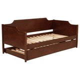 Redding Camelback Twin Daybed with Trundle - Classic Panel Detail in Rich Cherry – view 4