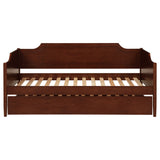 Redding Camelback Twin Daybed with Trundle - Classic Panel Detail in Rich Cherry – view 5