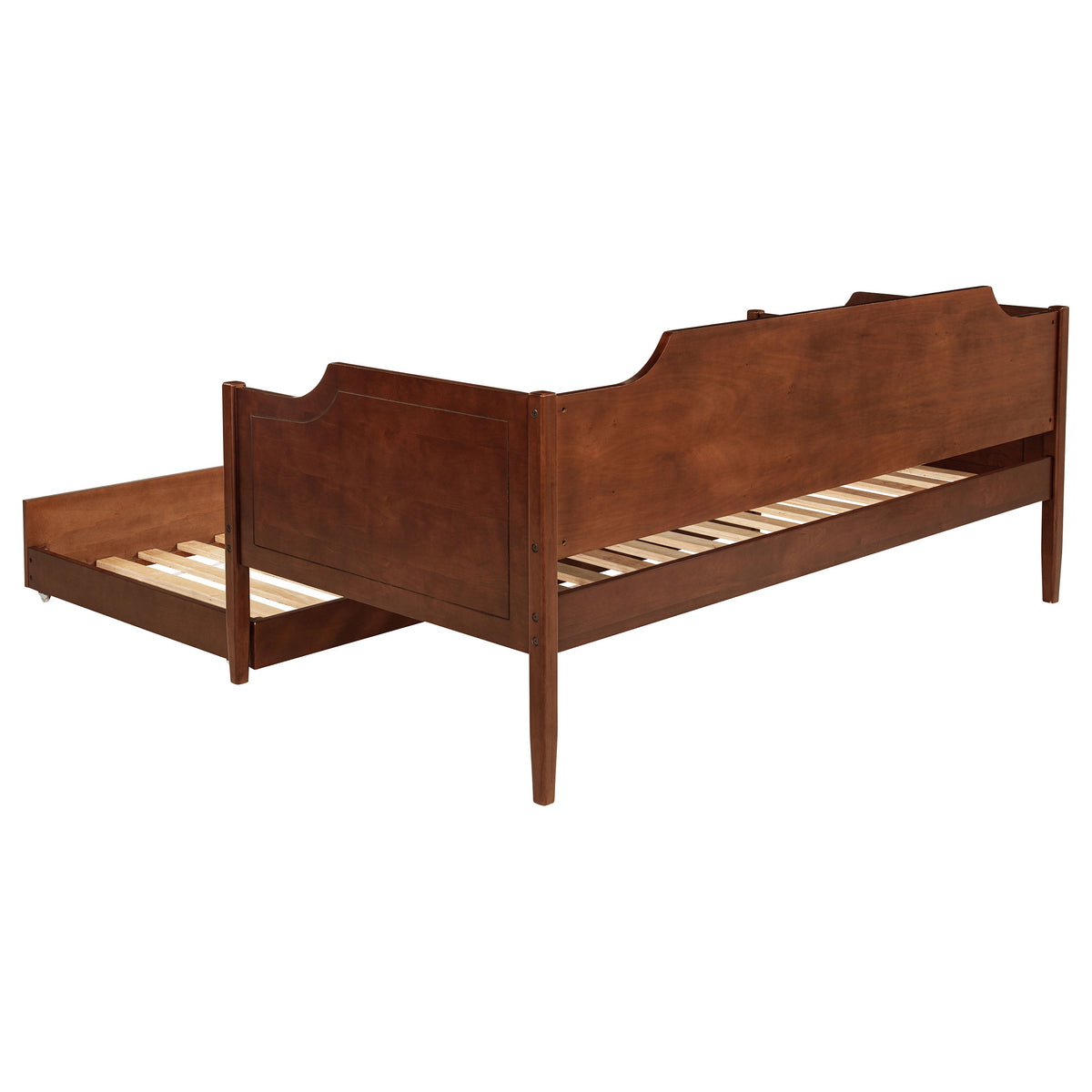 Redding Camelback Twin Daybed with Trundle - Classic Panel Detail in Rich Cherry – view 9
