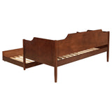 Redding Camelback Twin Daybed with Trundle - Classic Panel Detail in Rich Cherry – view 9