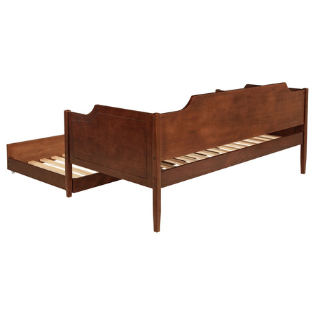 Redding Camelback Twin Daybed with Trundle - Classic Panel Detail in Rich Cherry – view 9