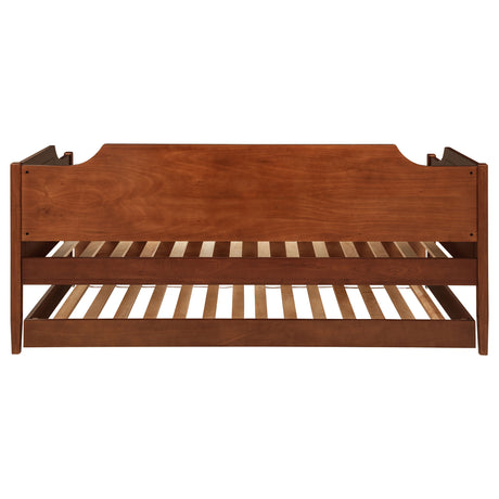 Redding Camelback Twin Daybed with Trundle - Classic Panel Detail in Rich Cherry – view 10