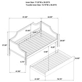 Redding Camelback Twin Daybed with Trundle - Classic Panel Detail in Rich Cherry – view 15