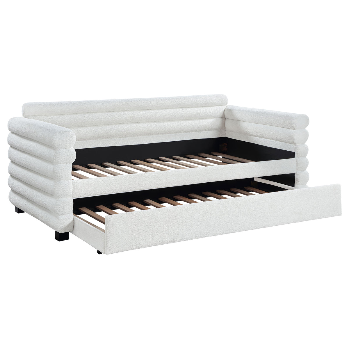 Patricia Boucle Twin Daybed with Trundle