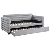 Patricia Boucle Upholstered Twin Daybed with Trundle