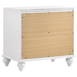 Barzini Crystal-Tufted Wingback Bed & Bedroom Sets - Glam White Velvet with Chrome Nailhead Trim – view 20