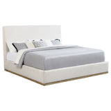 Knox Upholstered Platform Bed with Extra-High Headboard - Cream Boucle, Queen or Eastern King – view 10