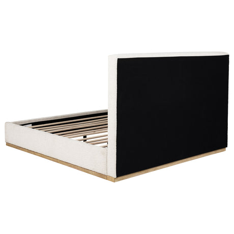 Knox Upholstered Platform Bed with Extra-High Headboard - Cream Boucle, Queen or Eastern King – view 12