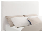Knox Upholstered Platform Bed with Extra-High Headboard - Cream Boucle, Queen or Eastern King – view 14