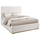 Knox Upholstered Platform Bed with Extra-High Headboard - Cream Boucle, Queen or Eastern King – view 5