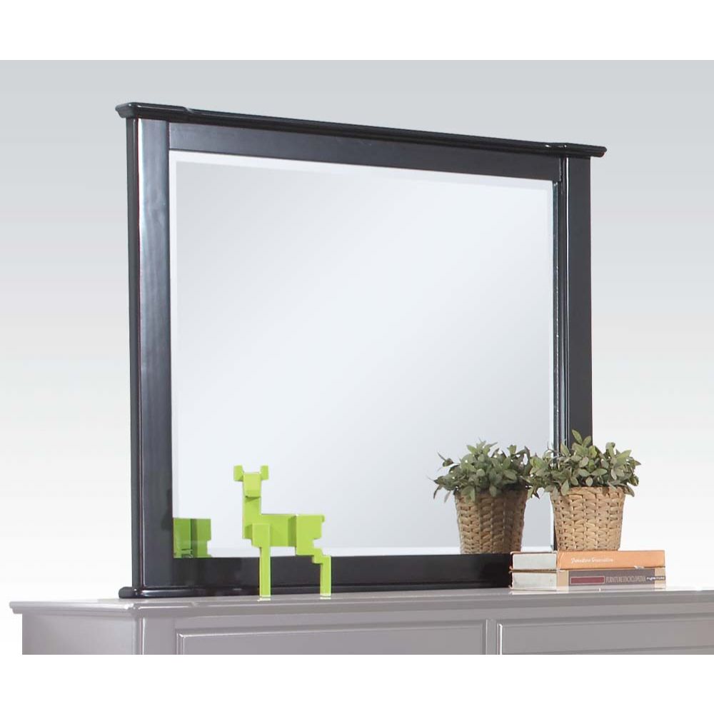 Mallowsea Beveled Dresser Mirror in Black