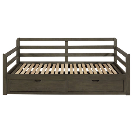 Sorrento Twin XL Storage Daybed with Extension Trundle - 2 Drawers, Grey Wood – view 5