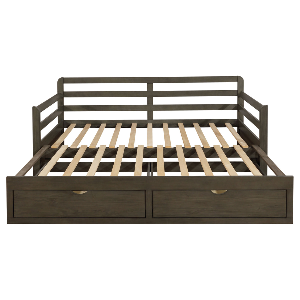 Sorrento Twin XL Storage Daybed with Extension Trundle - 2 Drawers, Grey Wood – view 6