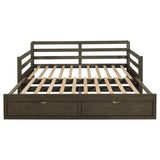 Sorrento Twin XL Storage Daybed with Extension Trundle - 2 Drawers, Grey Wood – view 6