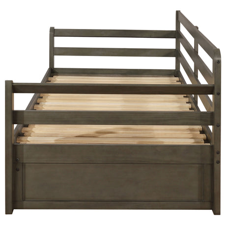 Sorrento Twin XL Storage Daybed with Extension Trundle - 2 Drawers, Grey Wood – view 7